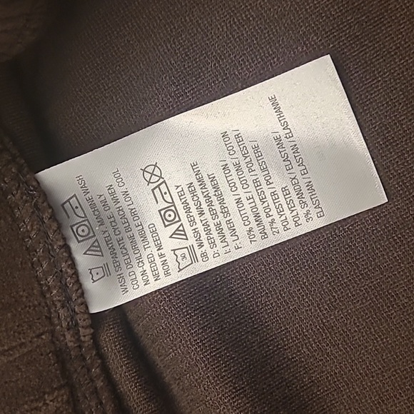 NWT Quaker Factory Vintage Inspo Brown Courduroy Pull-on Pants with Back Pockets - Picture 10 of 15